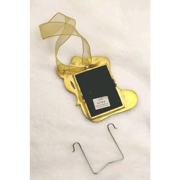 Bombay Christmas Stocking Ornament Photo Picture Frame Faux Rhinestone - Picture 9 of 14